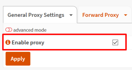 enable proxy