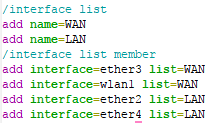 interface list